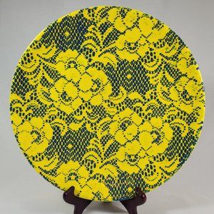 12" Lace Imprint Ceramic Platter Made in Italy